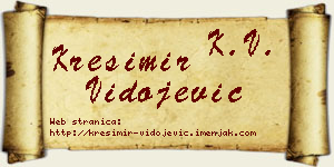 Krešimir Vidojević vizit kartica